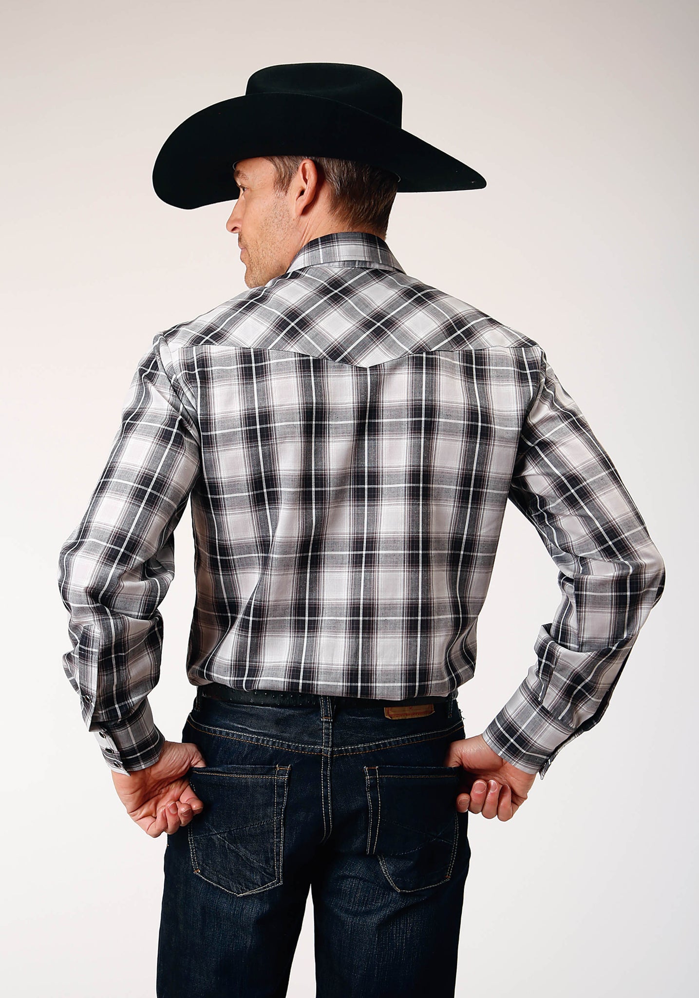 Roper Men's Western Long Sleeve Shirt (01-001-0101-1060 BL)