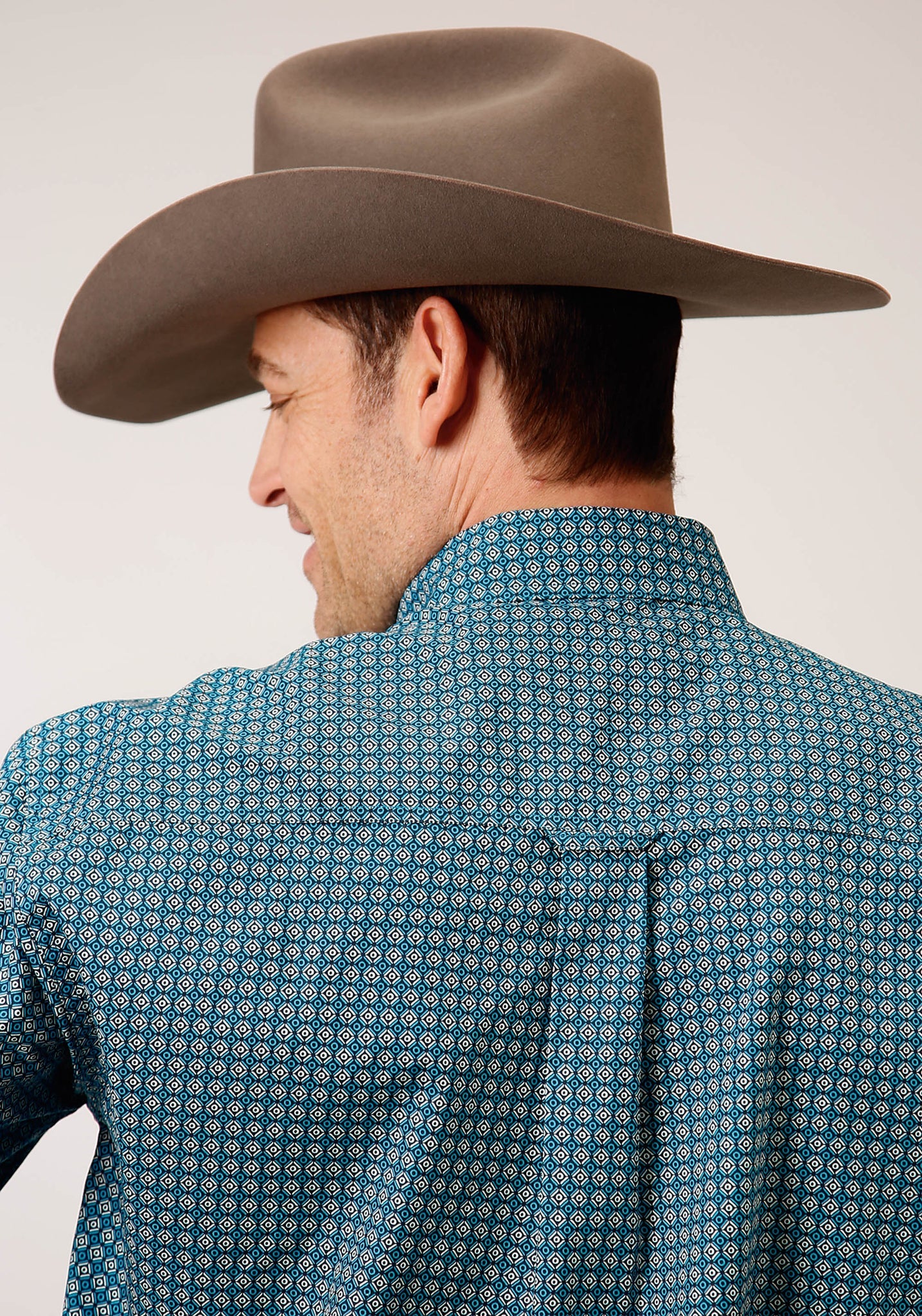 Camisa vaquera Roper de manga larga con botones en azul marino para hombre (03-001-0326-6006 BU)