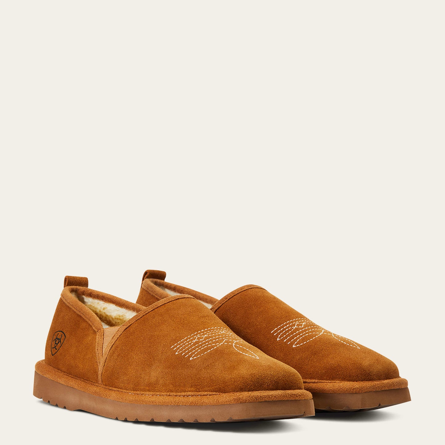 Pantuflas de gamuza Lasso de Ariat para hombre (n.° 2838-200, castaño)