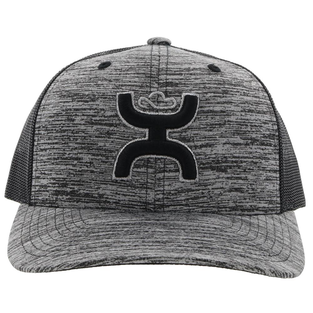 Gorra juvenil Hooey "Sterling" gris/negra con cierre a presión (2206T-GYBK-Y)