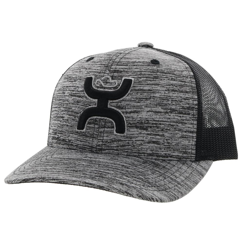 Gorra juvenil Hooey "Sterling" gris/negra con cierre a presión (2206T-GYBK-Y)
