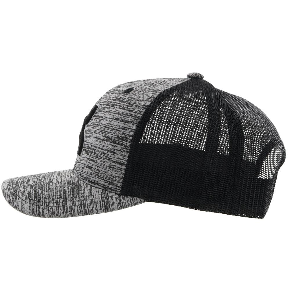 Gorra juvenil Hooey "Sterling" gris/negra con cierre a presión (2206T-GYBK-Y)