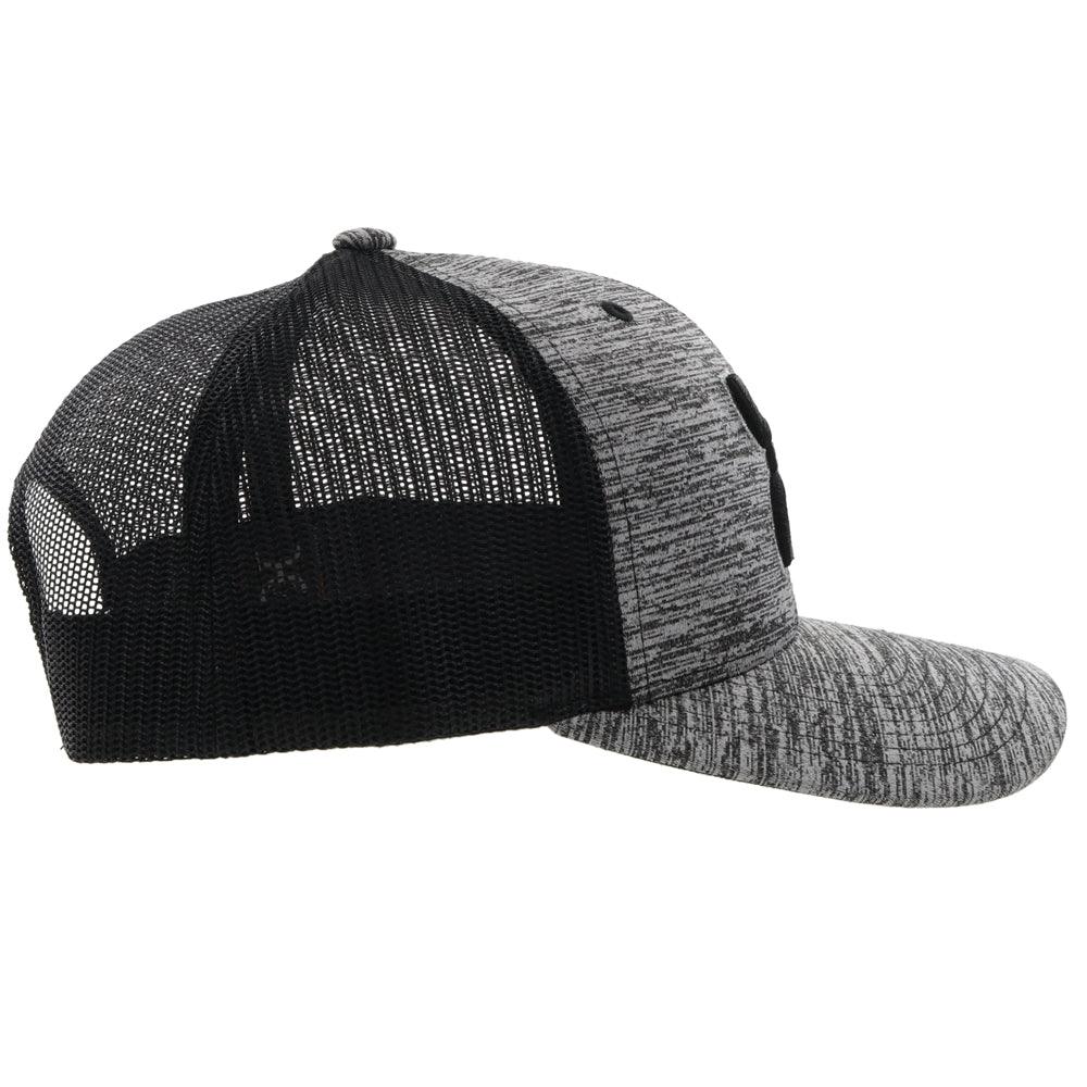 Gorra juvenil Hooey "Sterling" gris/negra con cierre a presión (2206T-GYBK-Y)