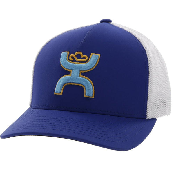 Hooey Men's "Coach" Blue/White Flexfit Cap (2212BLWH)