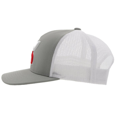 Hooey Men's "Boquillas" Grey/White Snapback (2218T-GYWH)