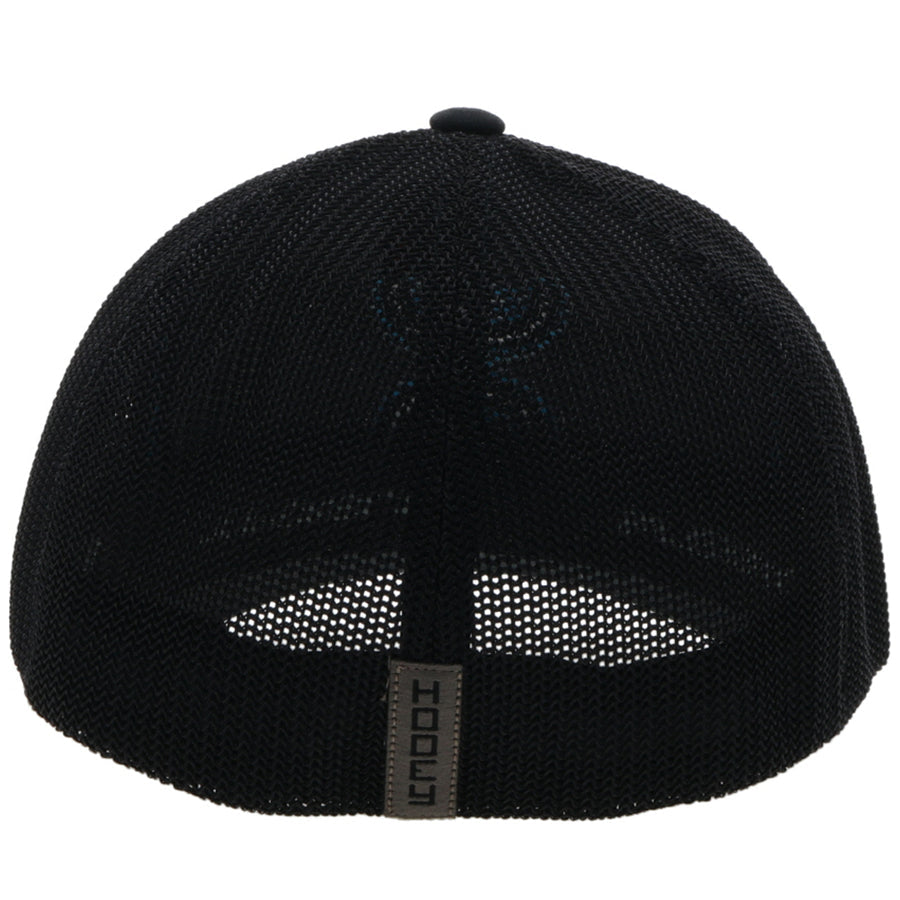 Gorra Hooey "Coach" para hombre, color carbón/negro con logotipo negro/azul (2312CHBK)