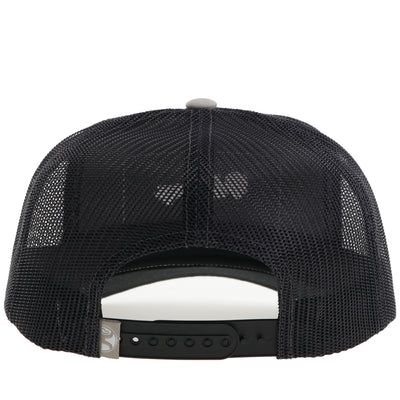 Gorra Hooey "Sudan" para hombre, color tostado/carbón con cierre a presión, blanco/azul (2411T-TNCH)
