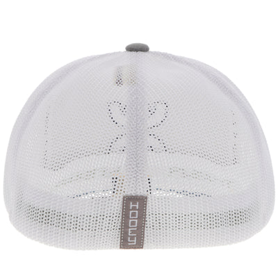 Hooey Men's "Coach" Grey/White Flexfit Cap (2412GYWH)