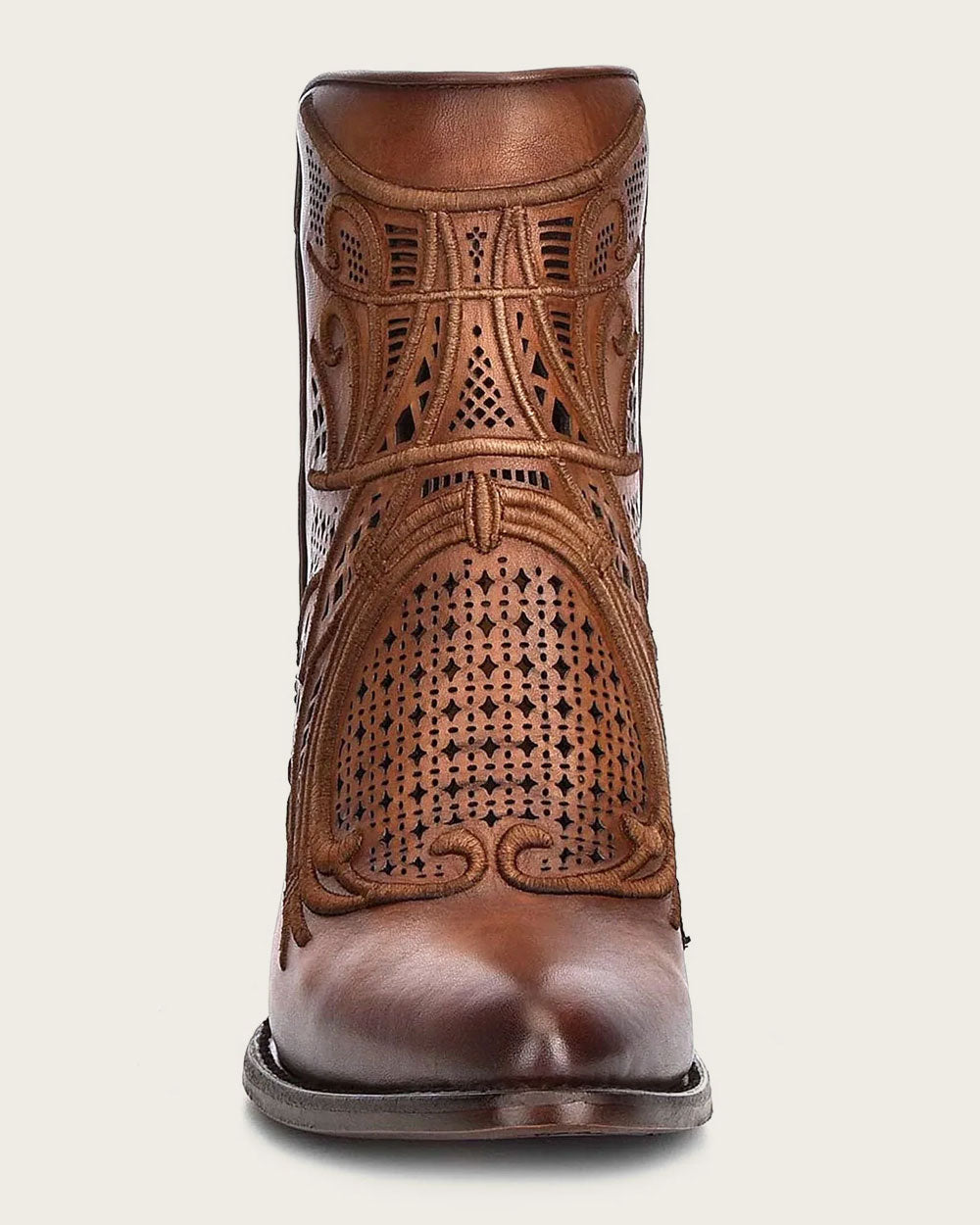 Botines Cuadra para mujer con bordado en el tobillo color miel (CU434/3F48RS - Crust Satro Castaño)