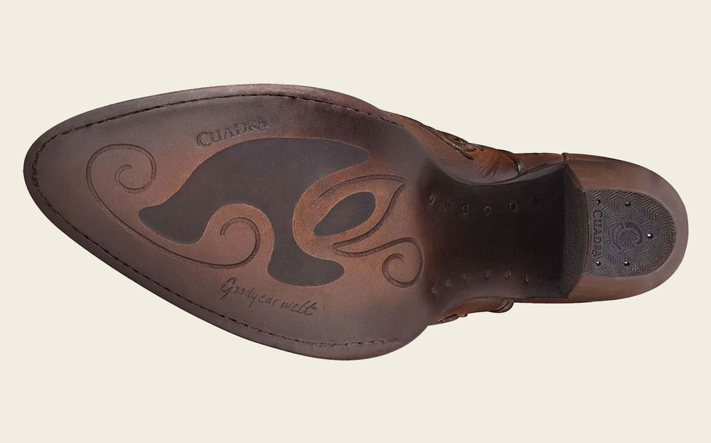 Botines Cuadra para mujer con bordado en el tobillo color miel (CU434/3F48RS - Crust Satro Castaño)