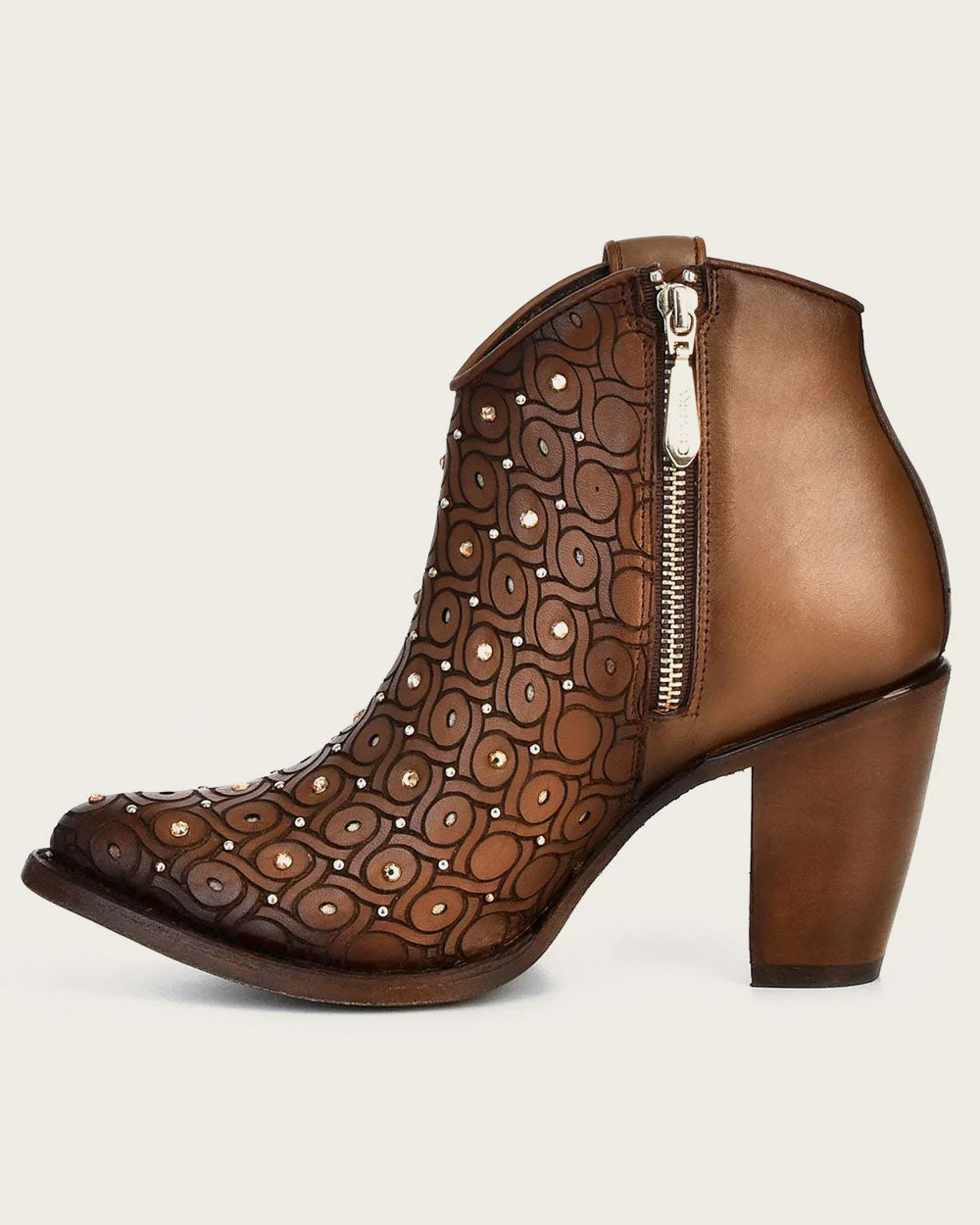 Botines Cuadra para mujer, tejidos a mano, color marrón (CU481/3F65RS - Crust Maple)