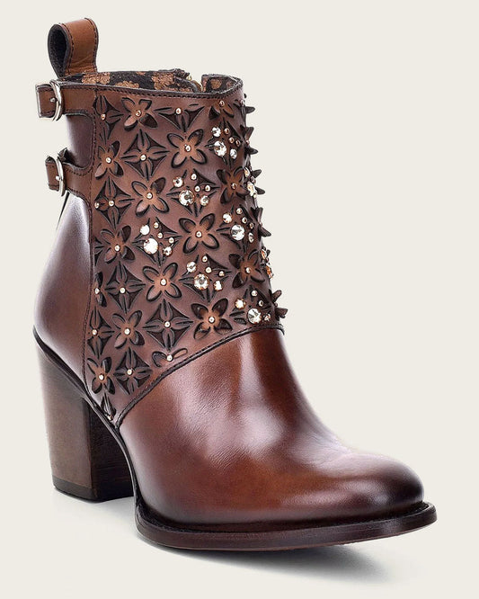 Botines Cuadra para mujer en color marrón con cristales (CU338/3W02RS - Moroni Moka)