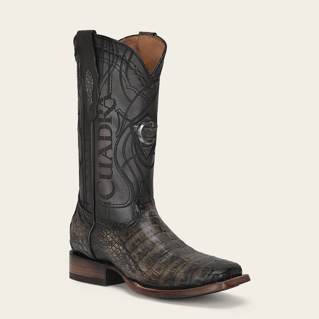 Cuadra Men's Western Black Ultra Exotic Boots (CU745/3Z2LFY - Fuscus Lomo Belly Atlantis Negro)