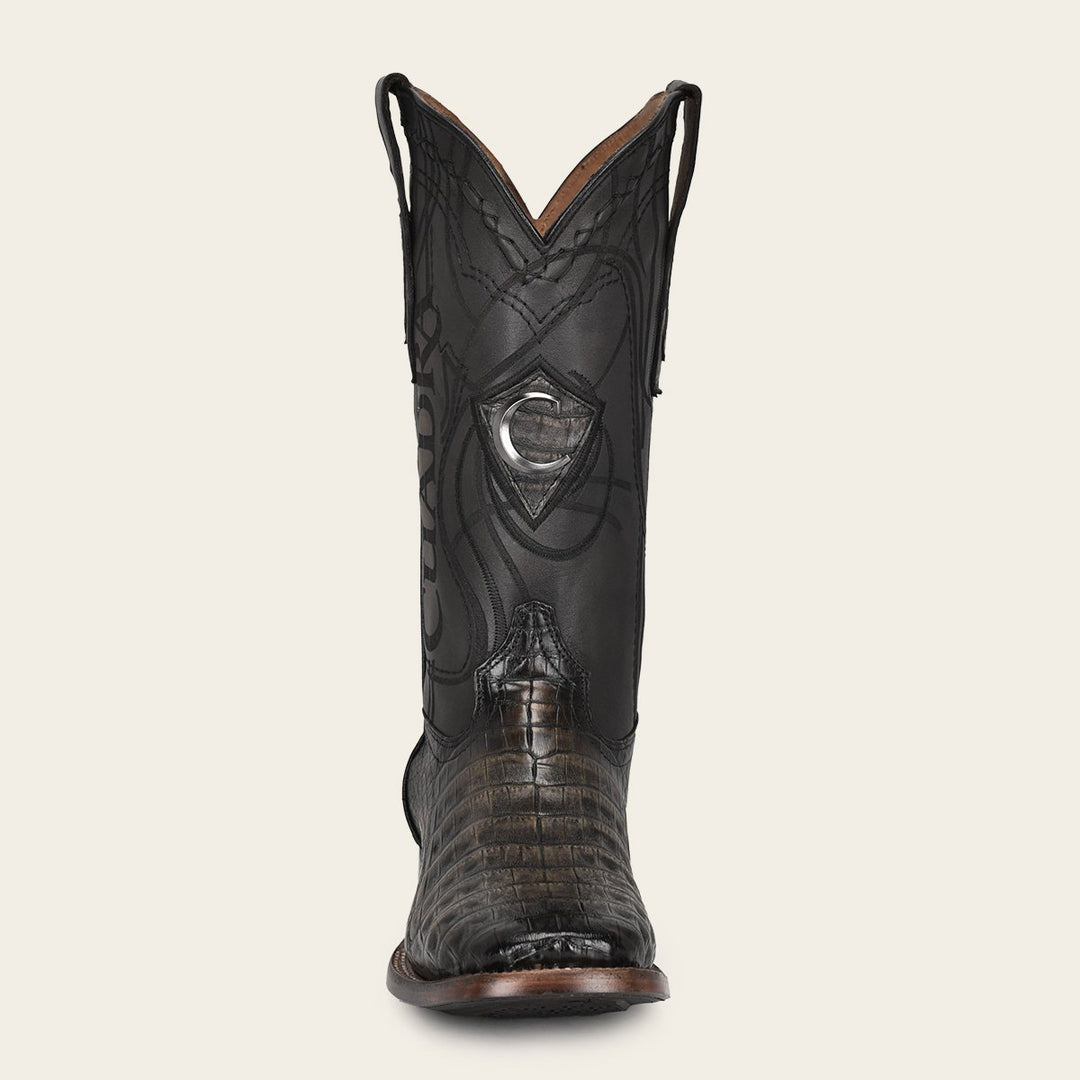 Cuadra Men's Western Black Ultra Exotic Boots (CU745/3Z2LFY - Fuscus Lomo Belly Atlantis Negro)