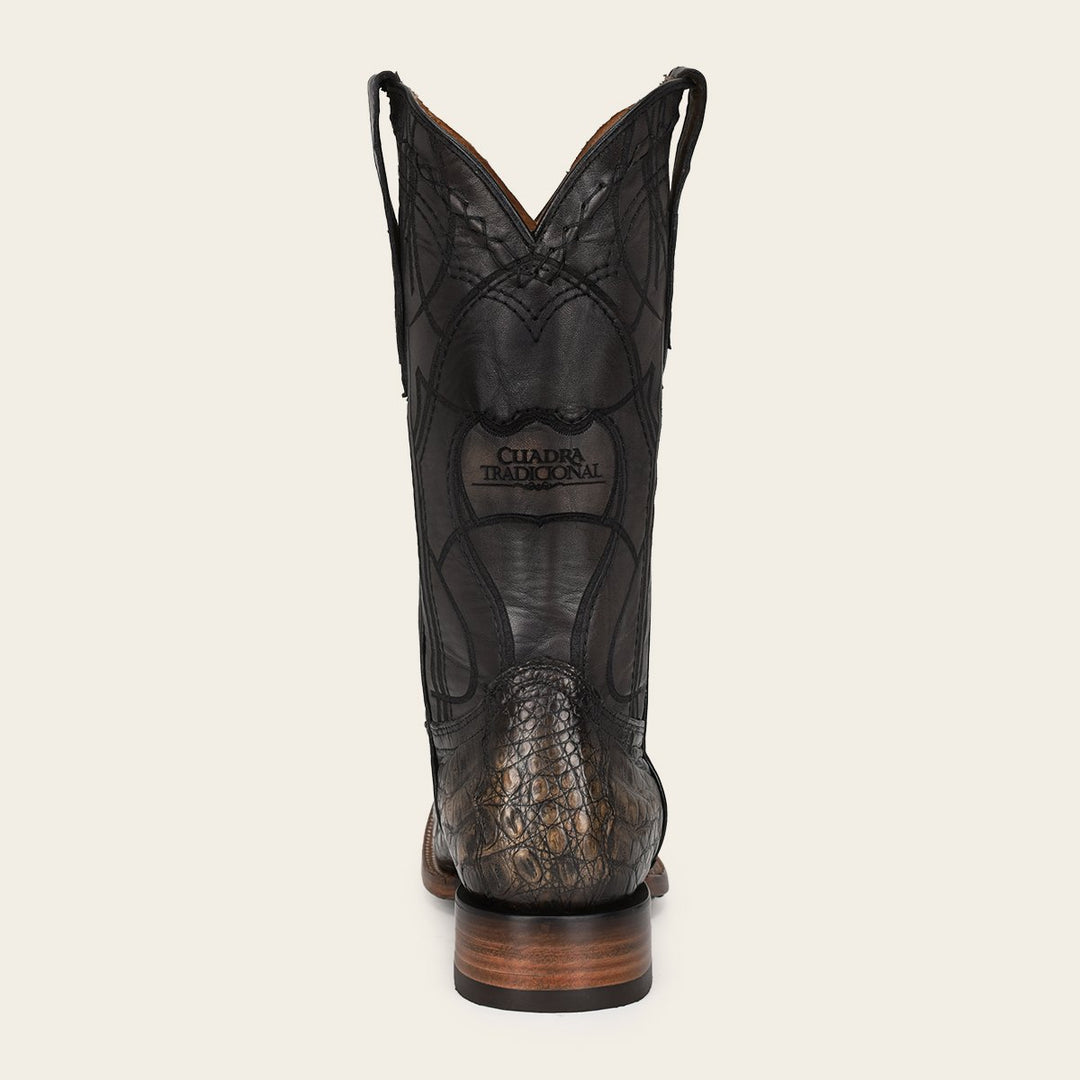 Cuadra Men's Western Black Ultra Exotic Boots (CU745/3Z2LFY - Fuscus Lomo Belly Atlantis Negro)