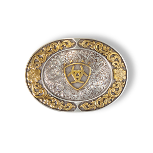 Hebilla de cinturón ovalada con emblema floral de Ariat (A37020)