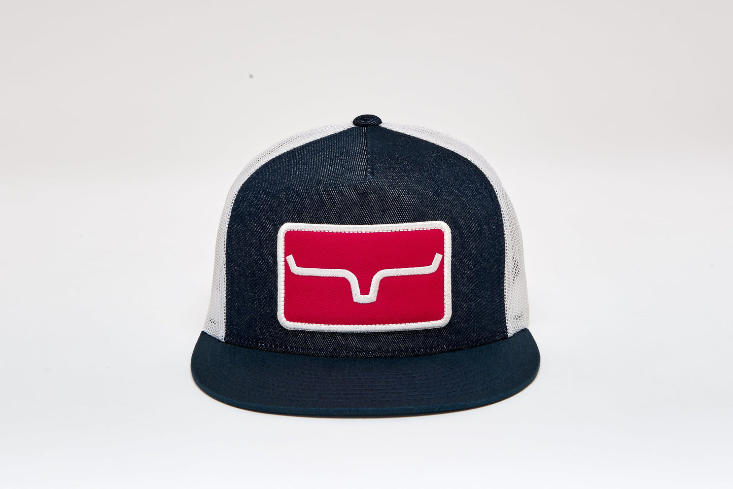 Gorra Snapback ventilada con diseño de bandera de Kimes Ranch (mezclilla)