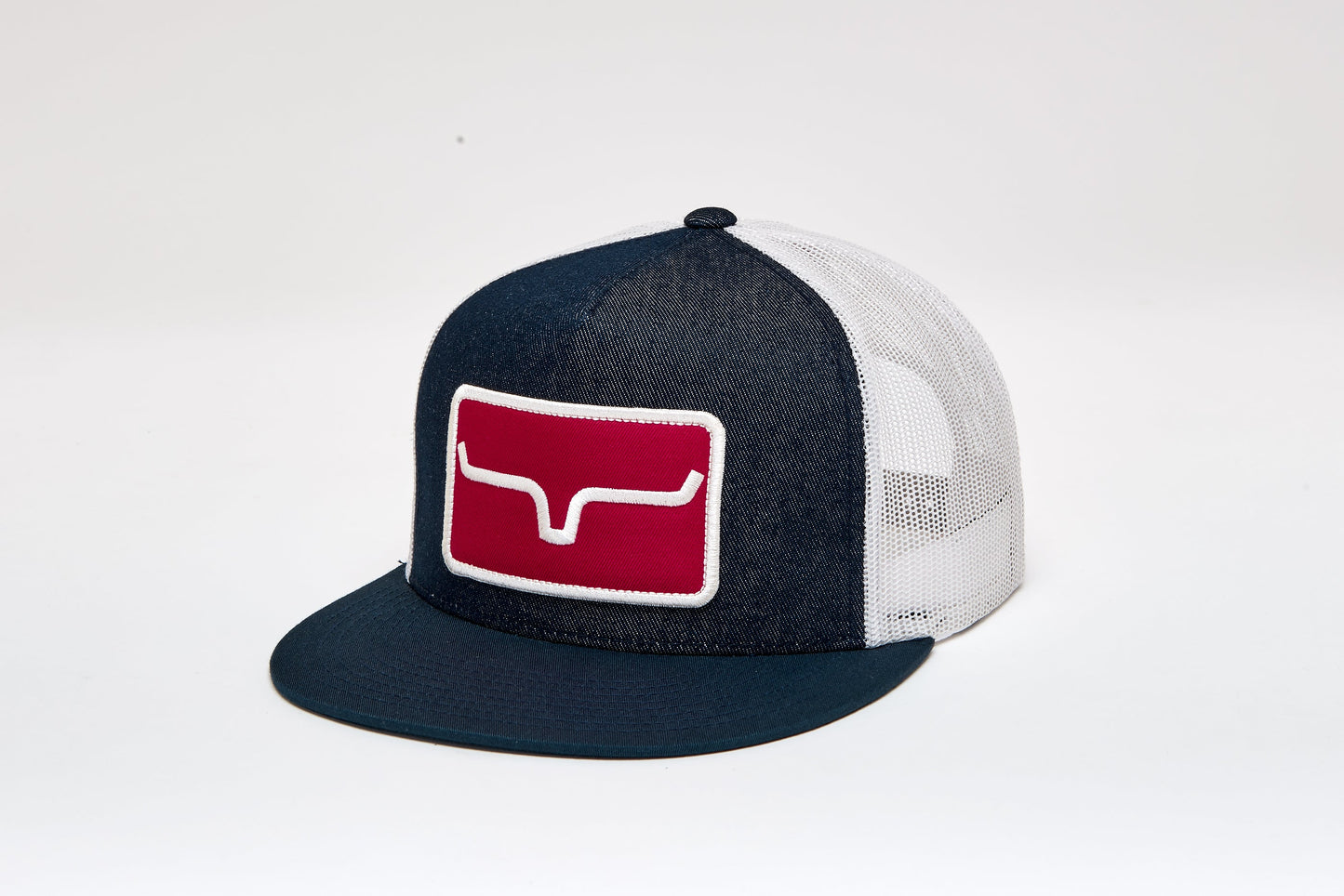 Gorra Snapback ventilada con diseño de bandera de Kimes Ranch (mezclilla)