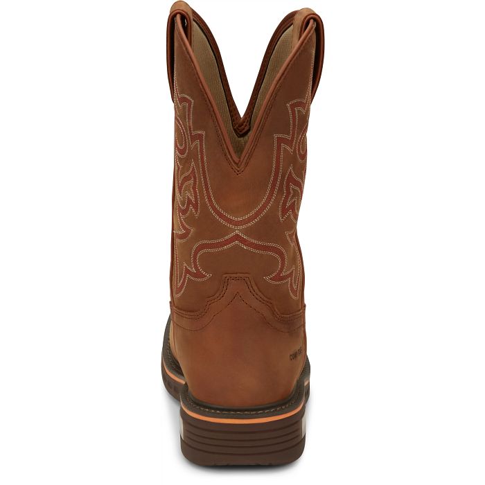 Justin Resistor 11" Waterproof Nano Comp Toe Boots (CR4016 / Russet Brown)