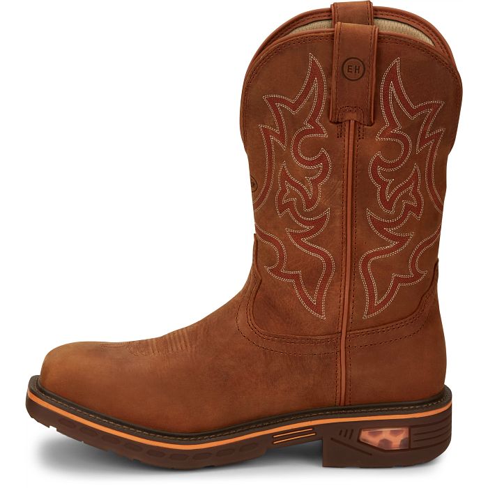 Justin Resistor 11" Waterproof Nano Comp Toe Boots (CR4016 / Russet Brown)