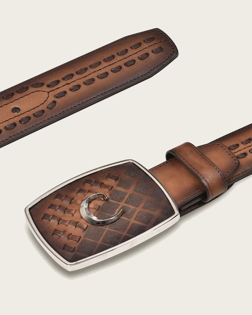 Cuadra Men's Honey Western Bovine Belt (BC243/CV488RS - Honey)