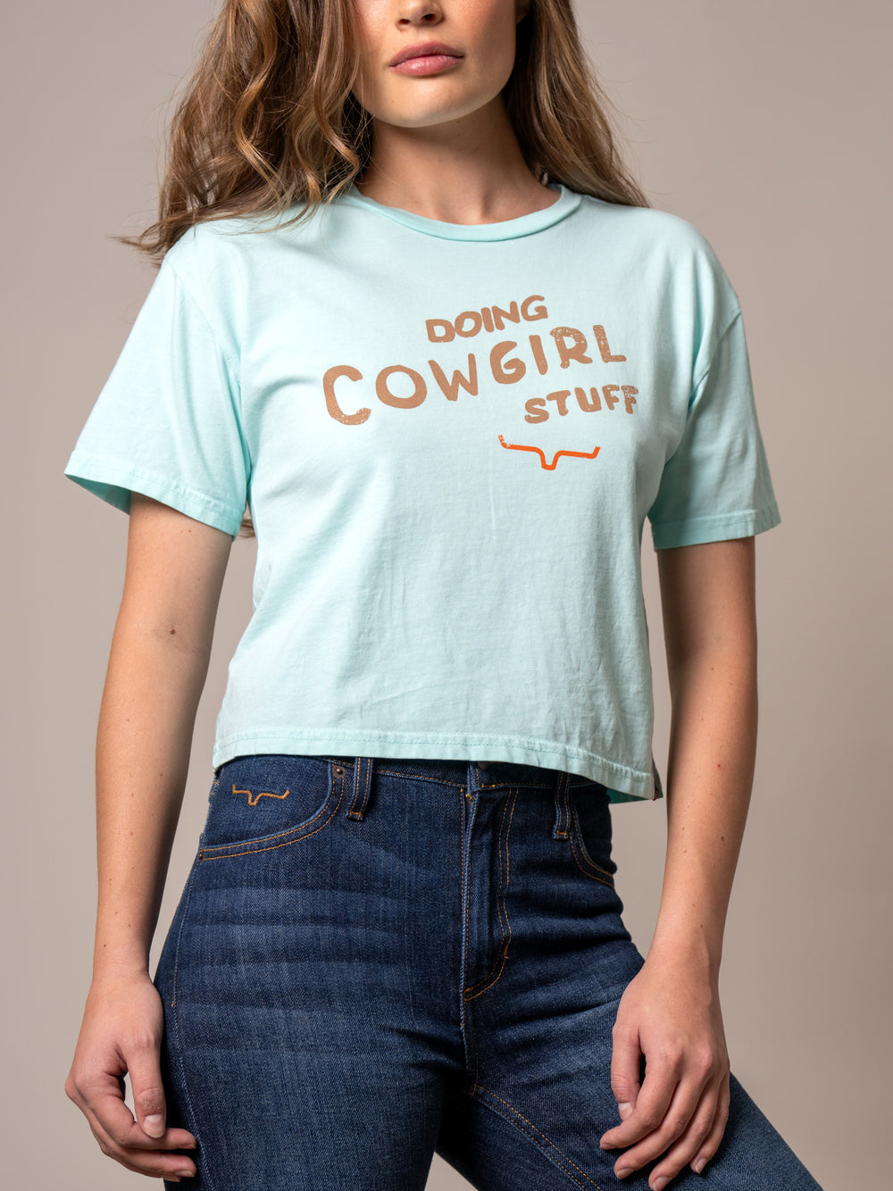 Kimes Ranch Ladies Doing Cowgirl Stuff Tee (Mint)