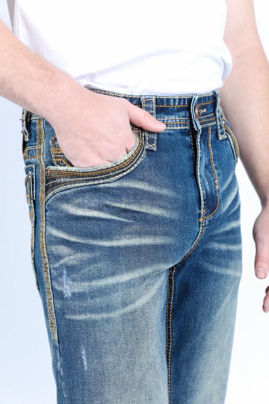 Vaqueros de corte bota Holt Slim de Platini para hombre (PHD9726)