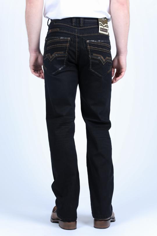 Vaqueros de corte bota Holt Slim de Platini para hombre (PHD9729 - Negro)