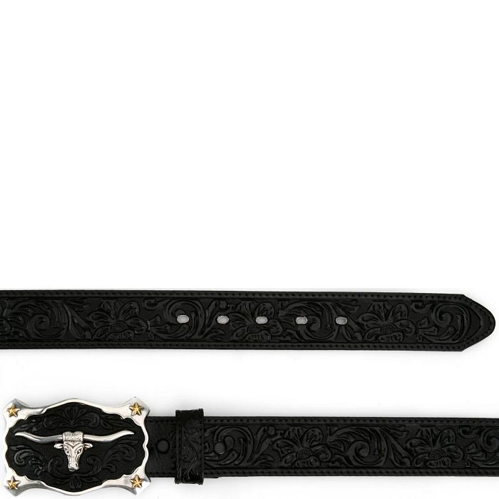 Cinturón negro para hombre Justin LongHorn (C11193)