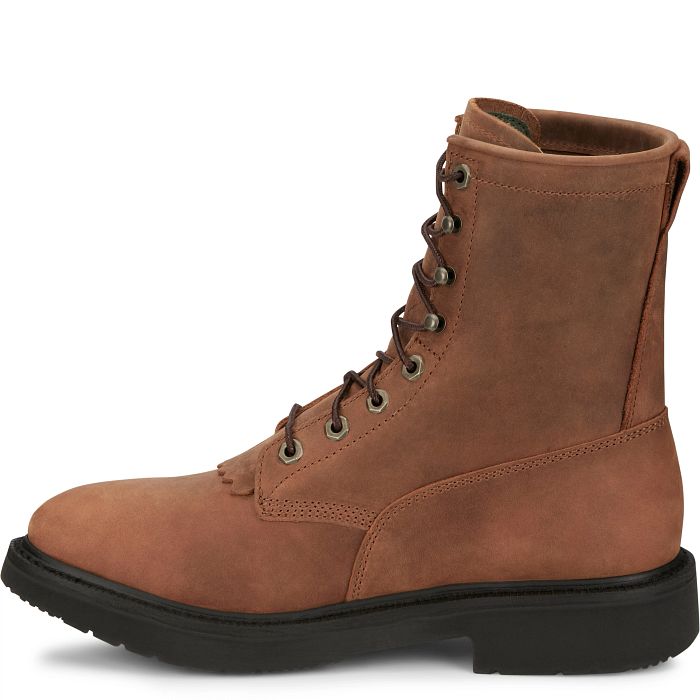 Justin Livestock 8" Work Boots (OW760 / Aged Brown)