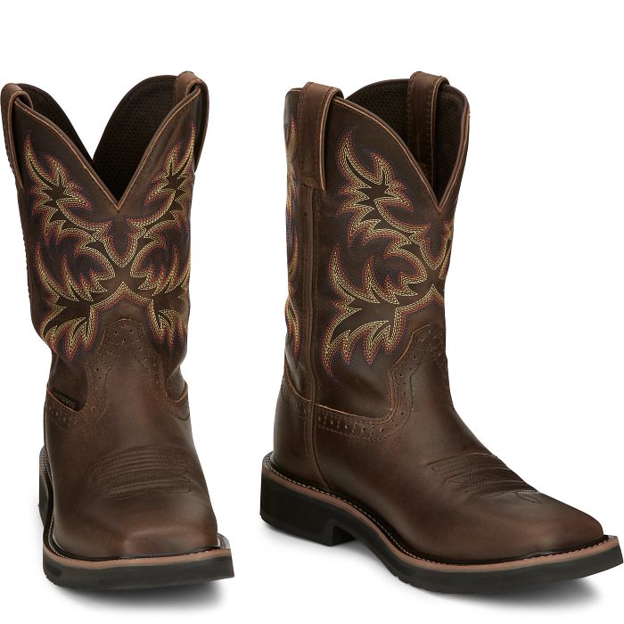 Justin Driller 11" Waterproof Boots (SE4689 / Coffee Brown)