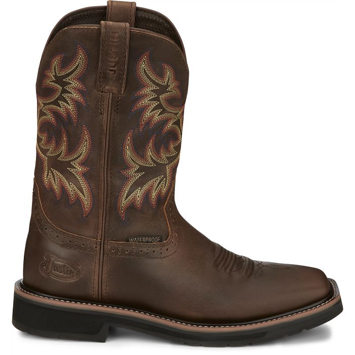 Justin Driller 11" Waterproof Boots (SE4689 / Coffee Brown)