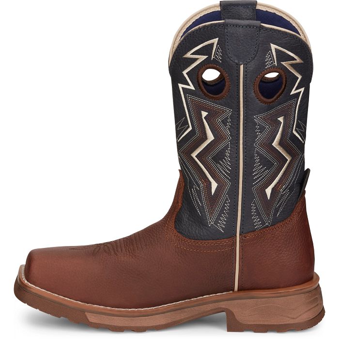 Tony Lama Men's Force 11" Wide Square Composite Toe Waterproof Work Boots (TW3402 / Dark Brown)