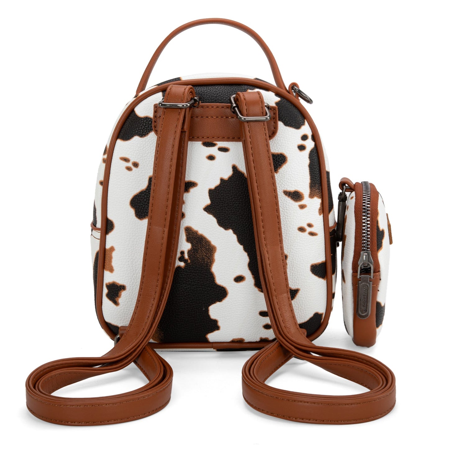 Wrangler Cow Print Mini Backpack with Coin Pouch (WG133-8600BR / Brown)