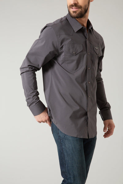 Kimes Ranch Men's Blackout Dress Shirt (Charcoal)