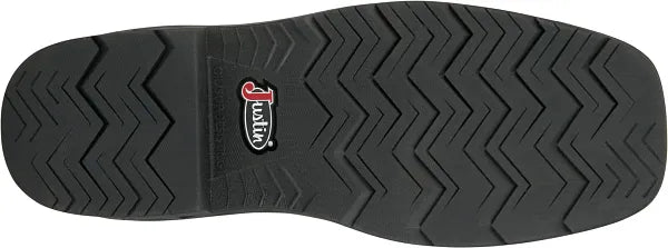 Botas Justin Mans de 11" con punta de acero, resistentes al agua y color marrón búfalo de agua (PD4066)