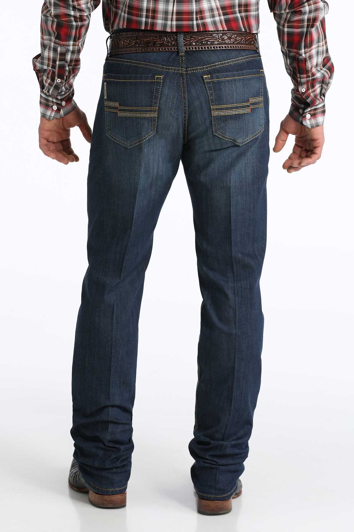 Vaqueros rectos ajustados Jesse de Cinch para hombre (MB59938001 - Piedra oscura)