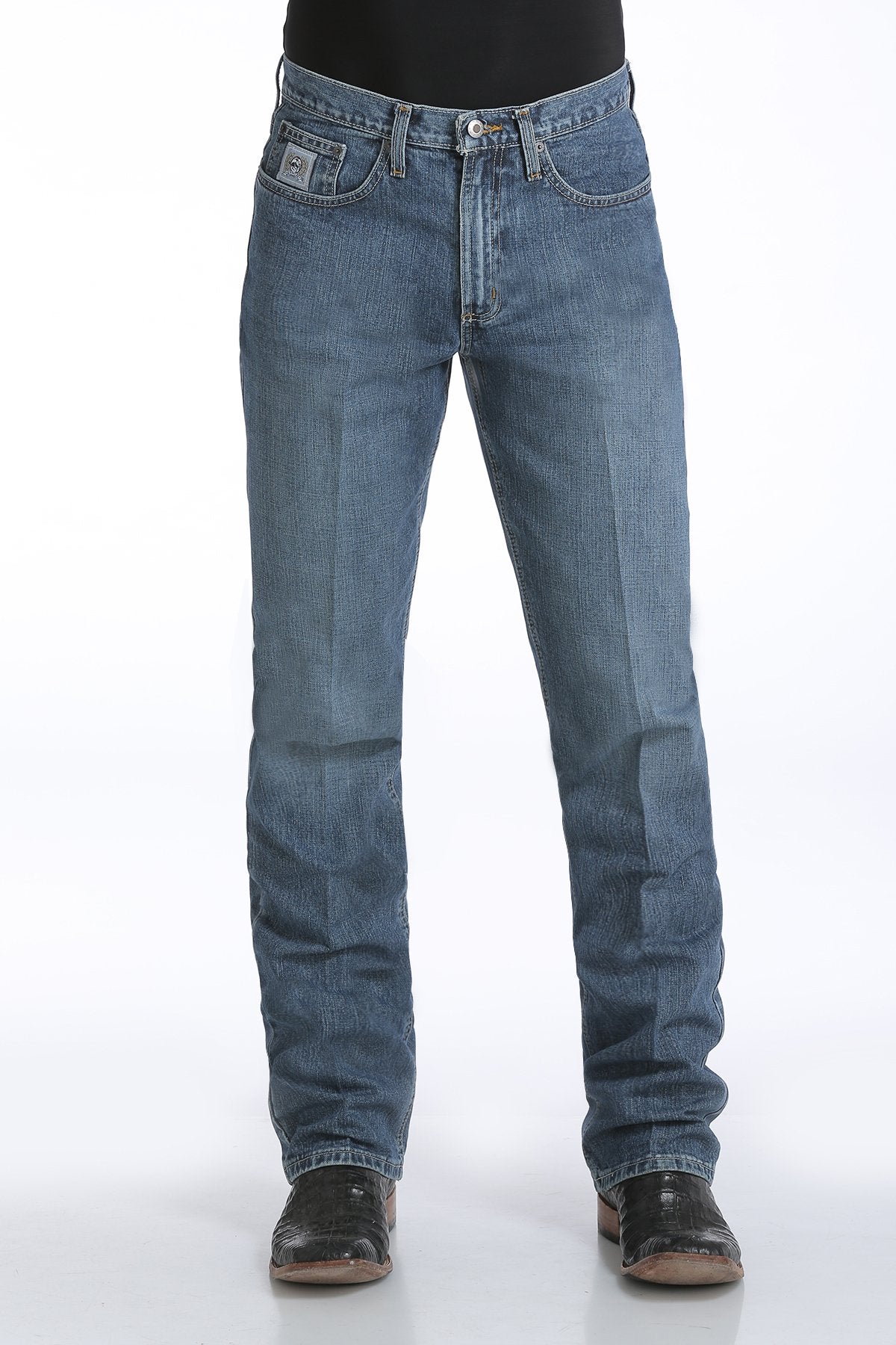 Cinch Men's Slim Fit Silver Label Jeans (MB98034001 - Medium Stonewash)