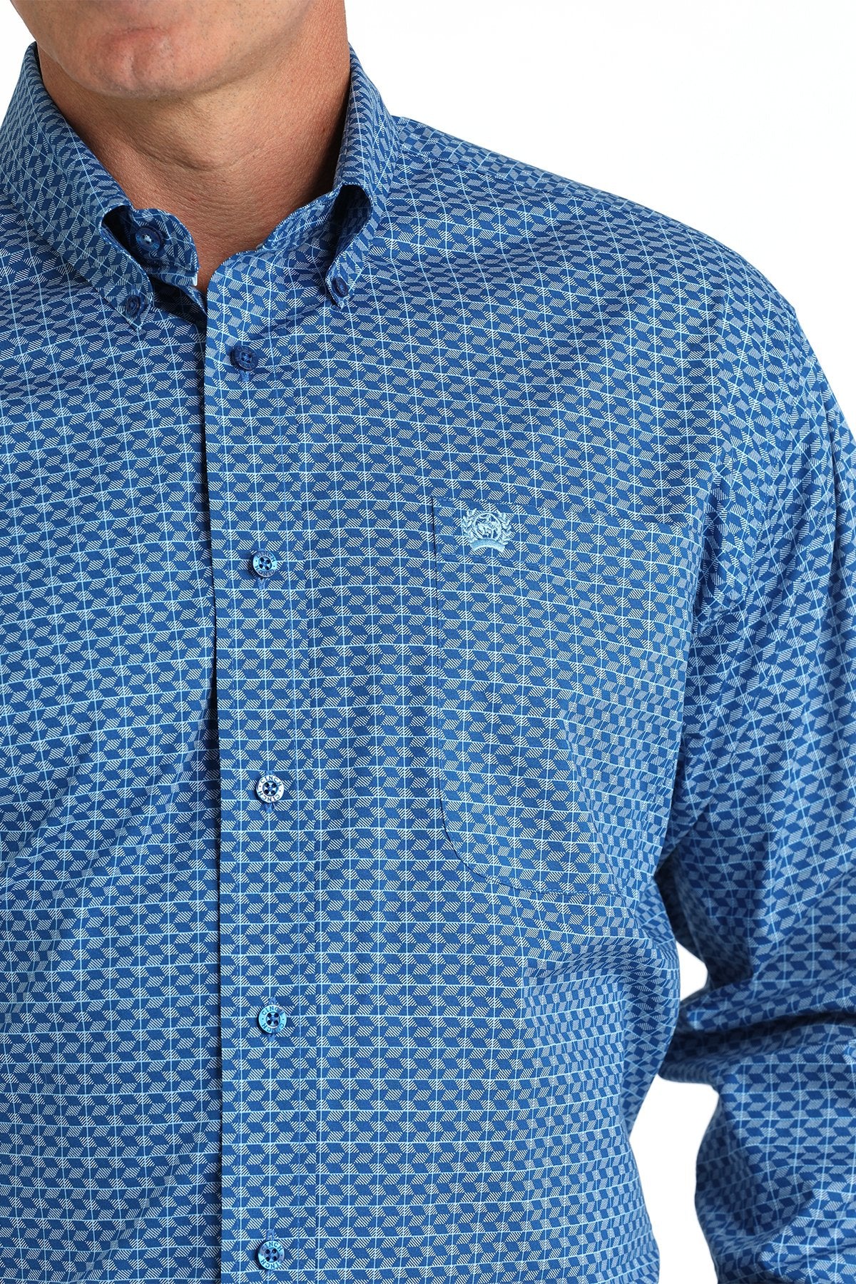 Camisa de manga larga Cinch para hombre (MTW1105795 - Azul real)