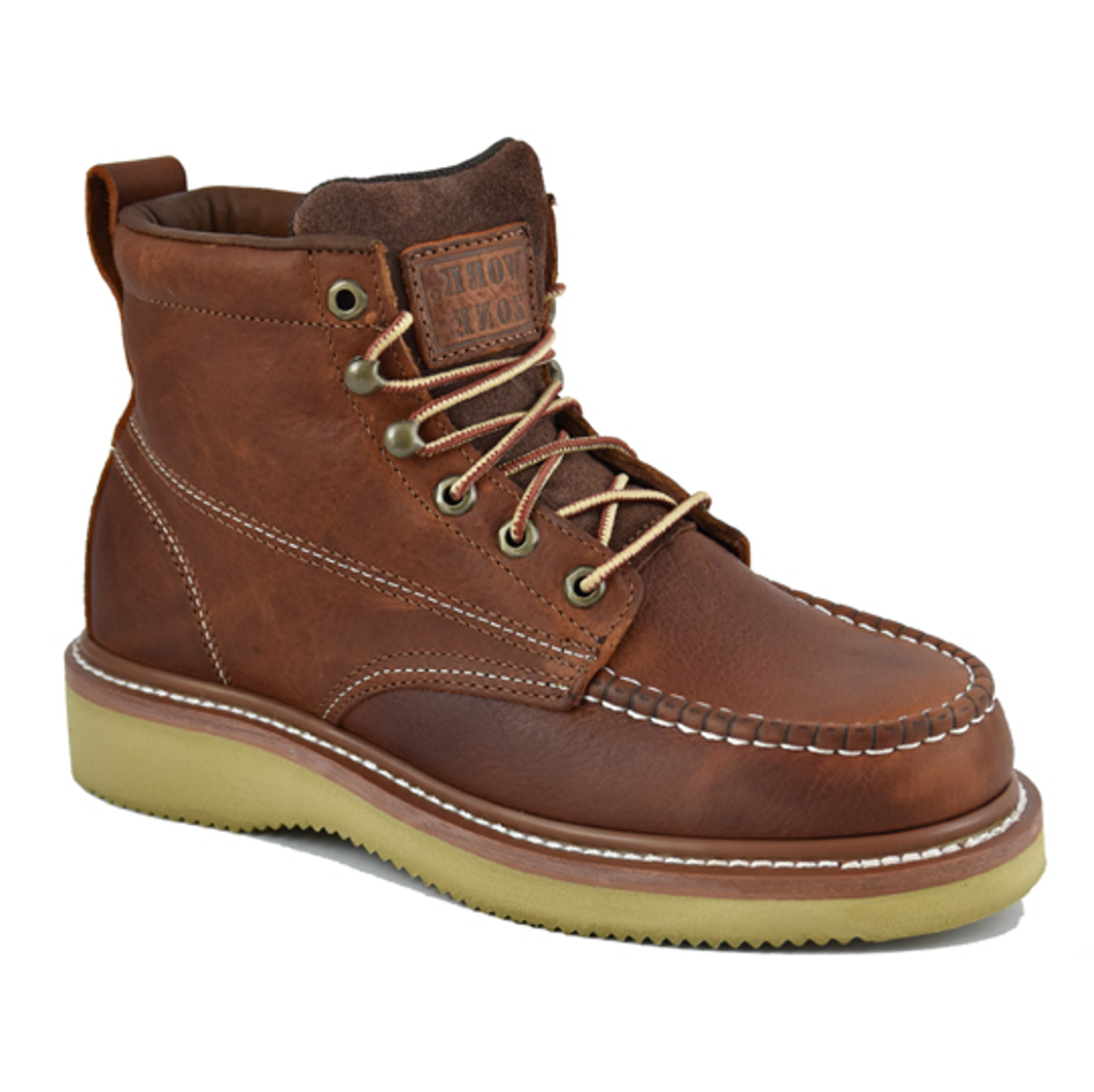 Botas de trabajo Work Zone N634 para hombre (punta blanda/marrón oscuro)
