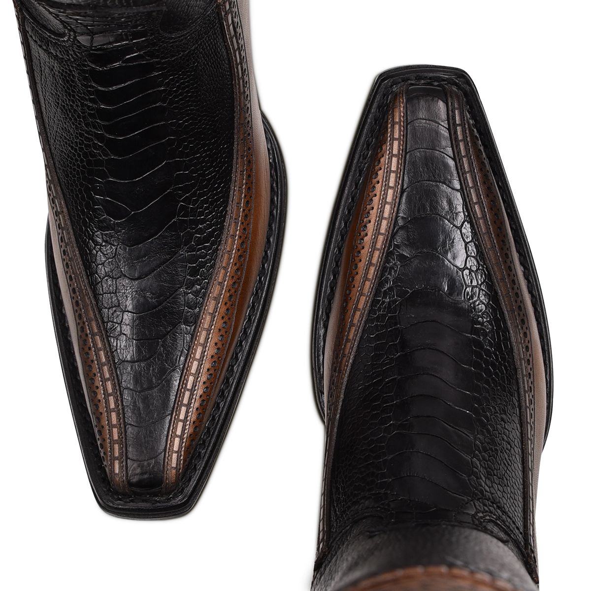 Cuadra Men's Boots 1B1DPT (Pata Avestruz Negro)