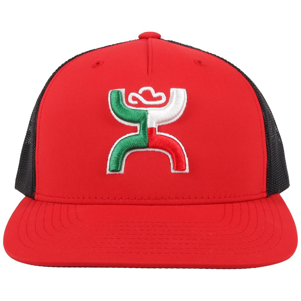 Gorra Hooey "Boquillas" roja/negra con cierre a presión para hombre (2118T-RDBK)