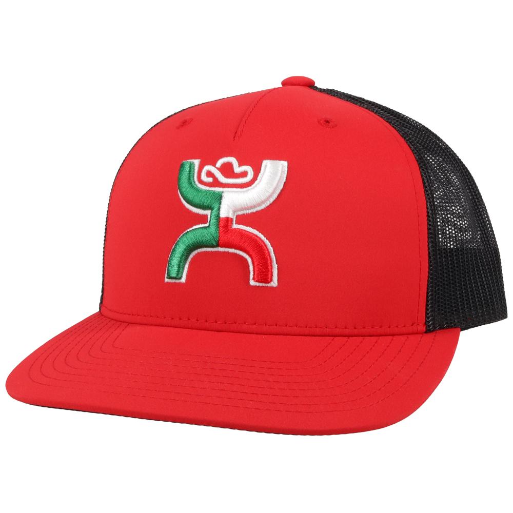 Gorra Hooey "Boquillas" roja/negra con cierre a presión para hombre (2118T-RDBK)