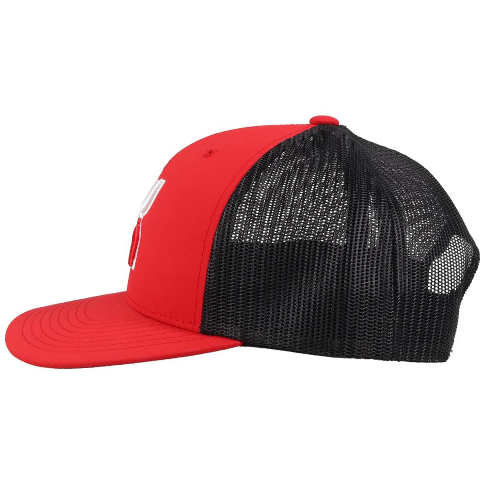 Gorra Hooey "Boquillas" roja/negra con cierre a presión para hombre (2118T-RDBK)