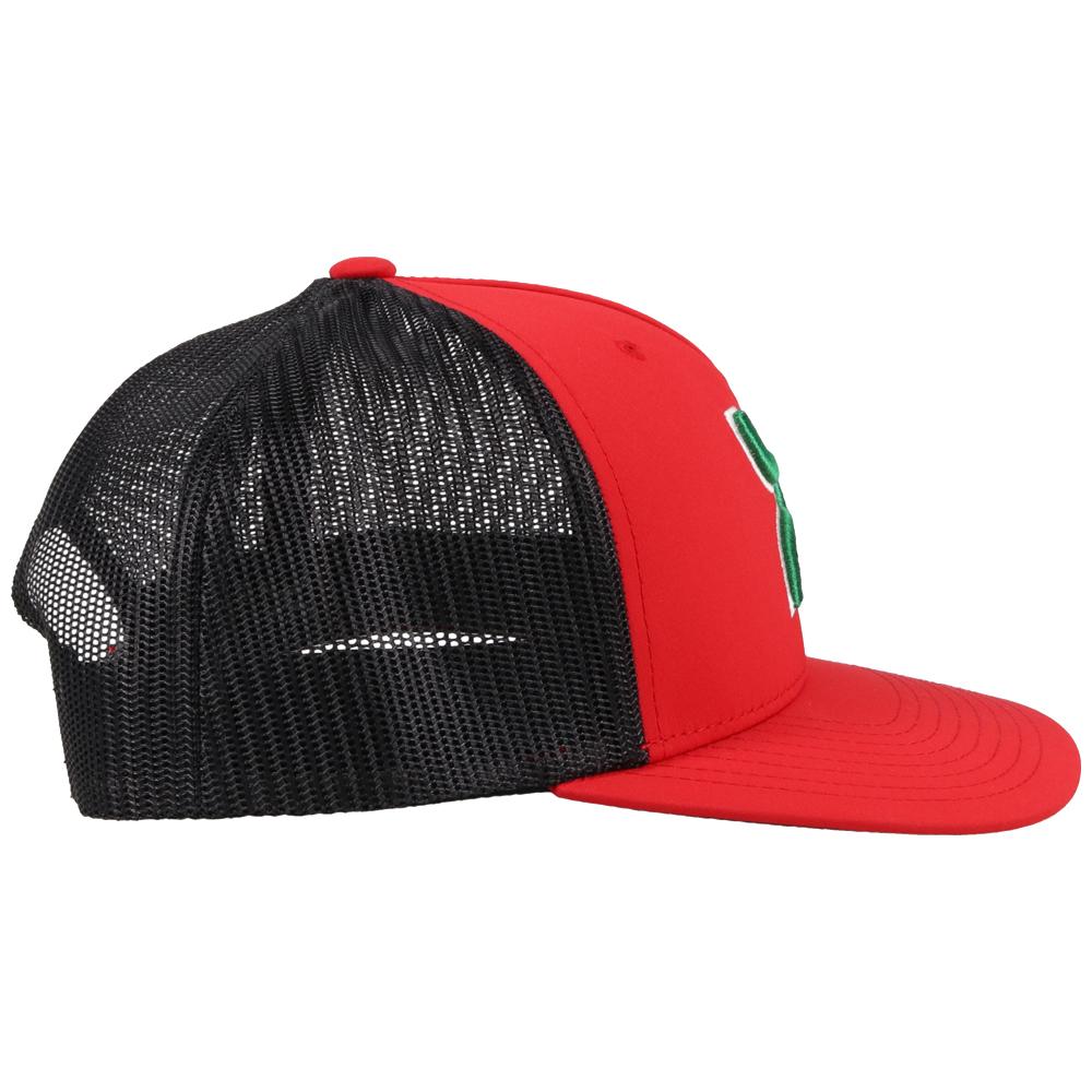 Gorra Hooey "Boquillas" roja/negra con cierre a presión para hombre (2118T-RDBK)