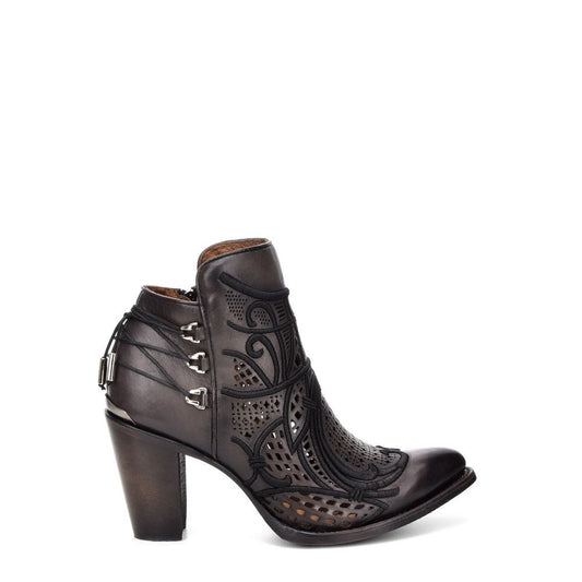 Botines Cuadra grises con bordados al tobillo para mujer (CU435/3F48RS - Crust Tokio Gris)