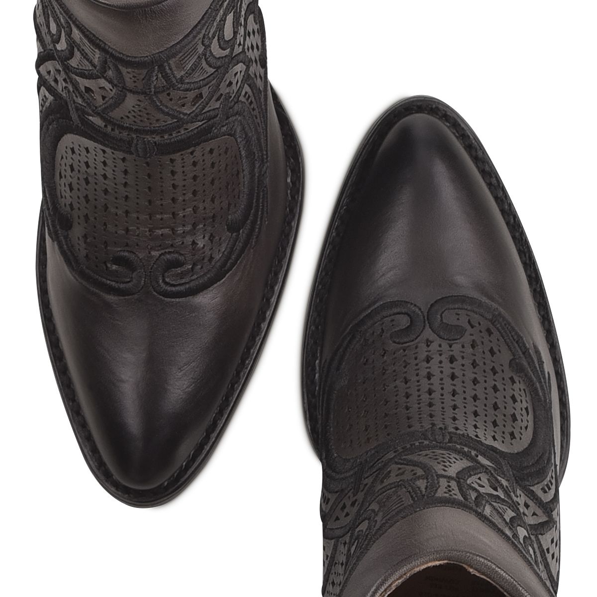 Botines Cuadra grises con bordados al tobillo para mujer (CU435/3F48RS - Crust Tokio Gris)