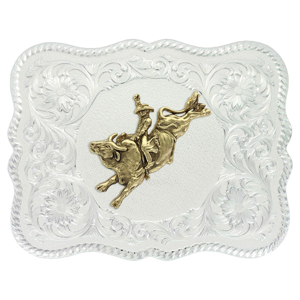 Montana Silversmiths Scalloped Bull Rider Buckle (61669-528)