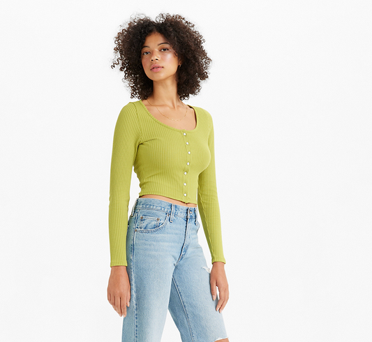 Britt Long Sleeve Snap Front Top (A47590001)