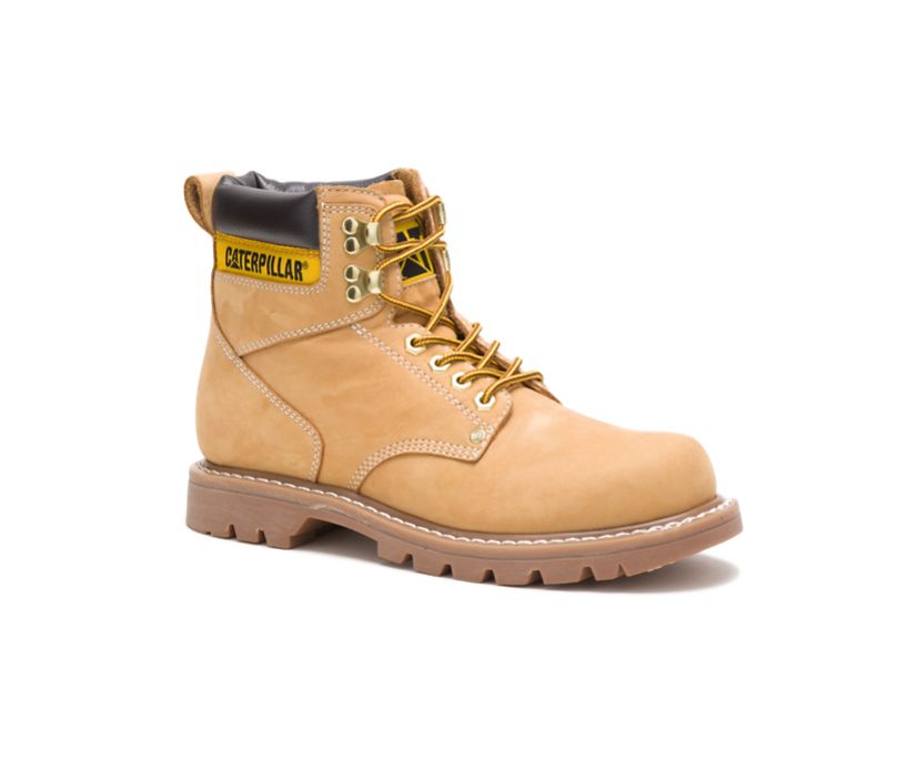 Bota de trabajo Caterpillar Second Shift para hombre (P70042 - Miel - Punta blanda)
